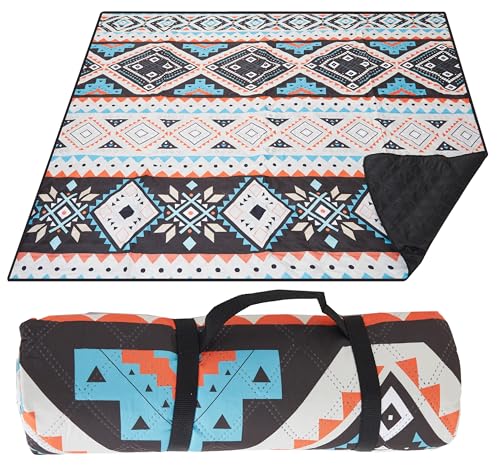Hayisugal Picknickdecke 200x200 cm Stranddecke Sandfrei Wasserdicht Campingdecke Waschbar Strandunterlage Tragbare Picknickdecke für Strand,Picknick,Wandern,Park,Reisen, Boho B, 200 x 200 cm von Hayisugal