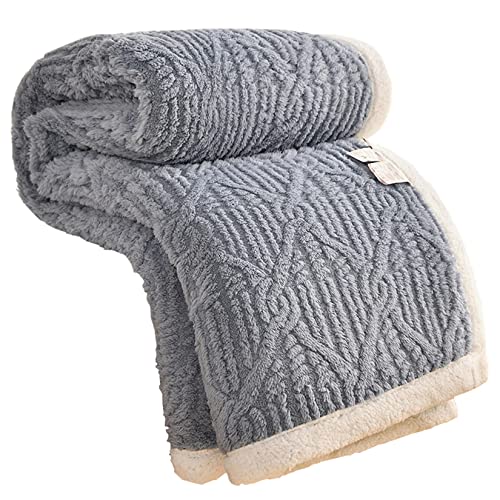 Hayisugal Sherpa Kuscheldecke Flauschige Schlafdecke, super weiche Fleecedecke als Sofadecke, Tagesdecke oder Wohndecke Couchdecke Sofa überwurfdecke, Grau, 100x150cm von Hayisugal