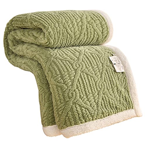 Hayisugal Sherpa Kuscheldecke Flauschige Schlafdecke, super weiche Fleecedecke als Sofadecke, Tagesdecke oder Wohndecke Couchdecke Sofa überwurfdecke, Grün, 100x150cm von Hayisugal