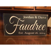Personalisierte Familie Geschnitzte Holzschild - Nachname Zeichen Hergestellt von HayleesCloset