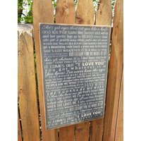 "Personalisiertes Benutzerdefinierte Geschnitztes Holzschild - "Sie Hat Augen, Die Sie Wie Ein Messer ..." Zac Brown Band, "Whatever It Is" Texte von HayleesCloset
