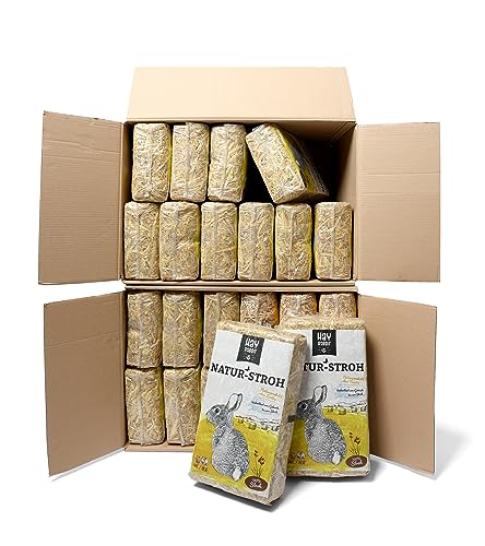 Hayrabbit - Natur-Stroh Für Kleintiere 24kg - Stroh Aus 100% Getreide - Abgepackt In 1kg Beuteln von Hayrabbit