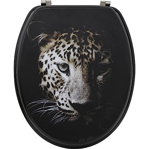 WC SITZ LEOPARD TOILETTENDECKEL KLODECKEL KLOBRILLE TOILETTENSITZ MDF KLOSITZ von Hayrets