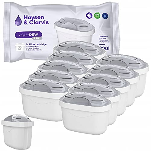 Haysen & Clarvis Wasserfilter Kartuschen Kompatibel mit Brita Maxtra, PearlCo, BWT, Dafi (10er Pack) von Haysen & Clarvis