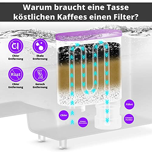 Haysen & Clarvis Wasserfilter kompatibel mit Philips CoffeePure AquaClean Kalkfilter, Wasserfilter kompatibel mit Saeco und mit Philips Kaffeevollautomaten (3 Pack) von Haysen & Clarvis