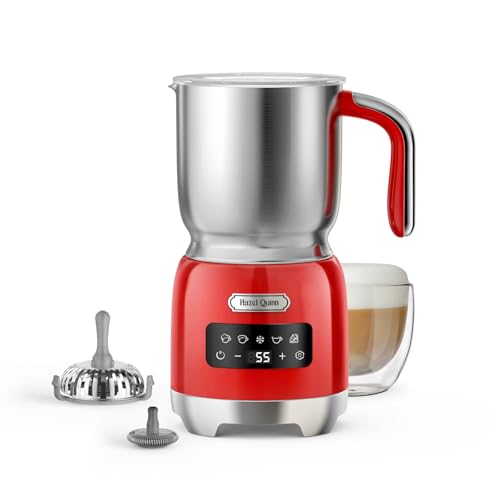 Hazel Quinn Milchaufschäumer 5-in-1 Funktionalität, 450 ml für Milchschaum heiss und kalt, heiße Schokolade, Rot Hazel Quinn Milchaufschäumer 5-in-1 Funktionalität, 450 ml für Milchschaum heiss und kalt, heiße Schokolade, Rot von Hazel Quinn