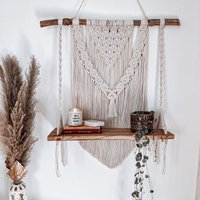 Makramee Wandregal - Boho Wand Deko Für Dein Scandi Zuhause - Wohlfühlen Garantiert Makramee Wandregal - Boho Wand Deko Für Dein Scandi Zuhause - Wohlfühlen Garantiert von HazelandBeck