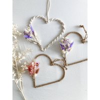 Muttertag Herz Trockenblumen Kranz Blumen Hochzeitsgeschenk Geschenk Mama Liebe Hochzeit Makramee Boho Blumenring von HazelandBeck