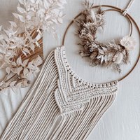 Traumfänger „Vienna" Boho Wandbehang Makramee Trockenblumen Blumenring Hochzeitsgeschenk Deko Hochzeitsdeko Traumfänger „Vienna" Boho Wandbehang Makramee Trockenblumen Blumenring Hochzeitsgeschenk Deko Hochzeitsdeko von HazelandBeck