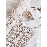 Traumfänger Mykonos Makramee Trockenblumen Trockenblumenkranz Wandbehang Boho Türkranz Blumenring Hochzeitsgeschenk von HazelandBeck