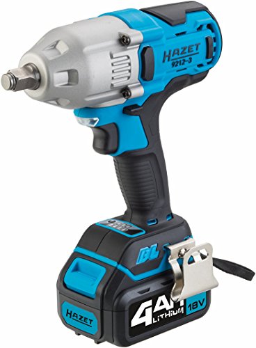 HAZET Akku-Schlagschrauber (BLDC, hocheffizient, Vierkant 12,5 mm (1/2 Zoll), drei wählbare Leistungsstufen für Drehmomentanzug) 9212-3 von Hazet