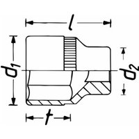 HAZET Kraftsteckschlüsseleinsatz 1/4" Außen-TORX® von Hazet