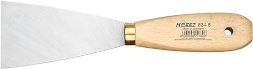 HAZET Maler-Spachtel 824-6 I Werkzeug-Spachtel mit flexibler, geschliffener Klinge, 60 mm breit I Entfernen von Tapeten-Resten oder Einsatz im Trockenbau, inkl. Aufhängeloch, Made in Germany von Hazet