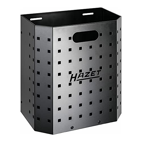 HAZET Papierkorb 179N-33 eckig |kompatibel mit verschiedenen HATEZ Werkstattwagen und Werkbänken | Metall Mülleimer schwarz, Made In Germany von Hazet