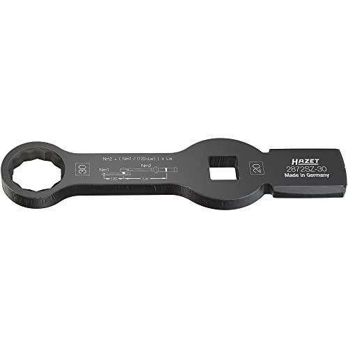 HAZET Schlag-Ringschlüssel ∙ Doppelsechskant ∙ mit 2 Schlagflächen 2872SZ-30 ∙ Vierkant20 mm (3/4 Zoll) ∙ Außen-Doppel-Sechskant Profil ∙ 30 mm von Hazet
