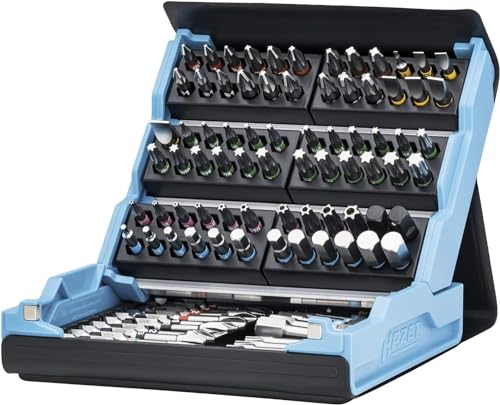 HAZET Smartcase Bit-Satz 2200SC-3 I 96-teilig, Antrieb: Sechskant 6,3 (1/4 Zoll), maximal viele Werkzeuge auf kleinstem Raum für beste Übersicht I klappbarer Werkzeug-Satz Made in Germany von Hazet
