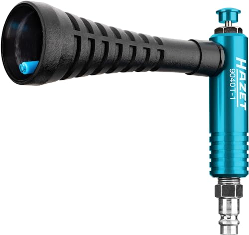 HAZET Turbo Druckluftpistole 9040T-1, Verwirbelungsdüse erzeugt starken Luftimpuls, 6 Bar Betriebsdruck mit ergonomischem Handgriff, für ein schnelles Entfernen von Staub, Spänen usw. von Hazet