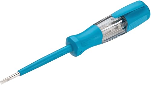 HAZET VDE-Phasenprüfer 839P, 220–250V, Schlitzklinge 0,5 x 3 mm, isolierter Kunststoffgriff, mit Clip, für elektrische Spannungsprüfung von Hazet