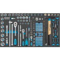 HAZET Werkzeug-Sortiment 163-512/142 ∙ Vierkant hohl 6,3 mm (1/4 Zoll), Vierkant hohl 10 mm (3/8 Zoll), Vierkant hohl 12,5 mm (1/2 Zoll) ∙ Außen-Sechskant-Tractionsprofil, Außen TORX® Profil, Innen TORX® Profil von Hazet