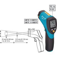 Hazet 1991-1 Infrarot-Thermometer Optik 12:1 -50 - +550°C von Hazet