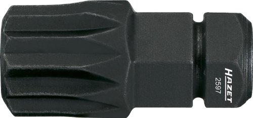 Hazet 2597-02 Schraubendreher-Einsatz (Bit), s: 10, Innensechskant 8 mm (5/16 Zoll), Innen Vielzahn XZN von Hazet