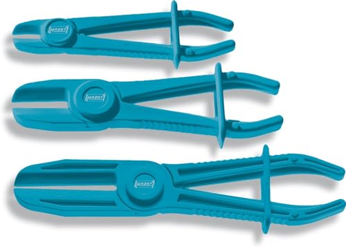 HAZET Abklemm-Zangen-Set 4590/3 I 3-teiliges Set I verstellbarer Arretierring mit Rastfunktion I zum Schutz oder stoppen des Durchflusses von Hazet