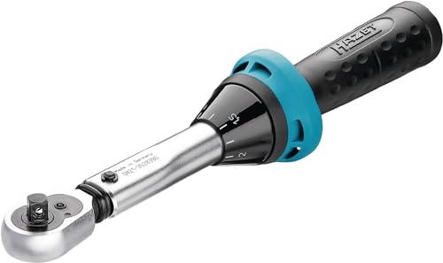 Hazet Drehmomentschlüssel 5108-2CT für Fahrräder I Abtrieb: Vierkant 6,3 mm 1/4 Zoll, Toleranz: 4%, 2,5-25 Nm, feine Skaleneinteilung I Umschaltknarre, für Bikes I Werkzeug für Rennrad, 232 mm von Hazet