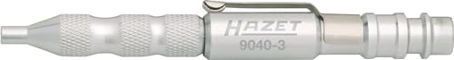 HAZET Ausblasstift 9040-3 | Druckluft-Werkzeug mit 3 mm Düse und 360 l / min, integrierter Kupplungsstecker 7,2 mm, 12 bar Eingangsdruck, mit praktischem Anhängeclip von Hazet
