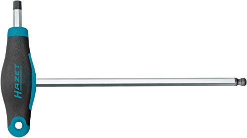Hazet Winkelschraubendreher (Kurze und Lange Klinge für flexiblen Einsatz, Innensechskant-Profil, Größe 8) 829KK-8, dunkelblau von Hazet