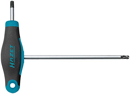 Hazet Winkelschraubendreher (Kurze und Lange Klinge für flexiblen Einsatz, Torx-Profil, Größe: T10) 829KKT-T10, dunkelblau von HAZET