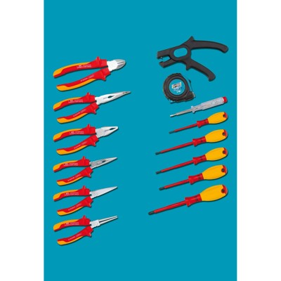Werkzeug-Sortiment für Elektriker VDE 0-20/14, 14-teilig von Hazet