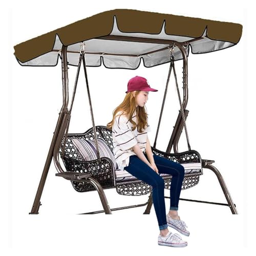 Hazomeu 600D Hochwertiges,Silberbeschichtetes Oxford-Gewebe Schaukel Dachbezug für Terrasse,Rasengarten,Party Dach Für Hollywoodschaukel 3 Sitzer Hazomeu 600D Hochwertiges,Silberbeschichtetes Oxford-Gewebe Schaukel Dachbezug für Terrasse,Rasengarten,Party Dach Für Hollywoodschaukel 3 Sitzer von Hazomeu