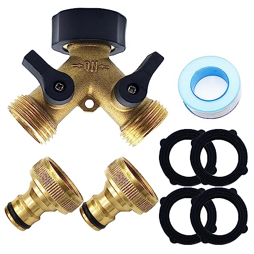 Hazrcvr 2 Wege Verteiler Wasser 3/4 Zoll Messing Wasseranschluss 2-Wege-Gartenschlauch-Verteiler Y-Ventiler 3/4 Zoll Gartenschlauch Wasserhahn-Anschluss mit 2 Unabhängigen EIN/Aus Ventilen Inklusive Hazrcvr 2 Wege Verteiler Wasser 3/4 Zoll Messing Wasseranschluss 2-Wege-Gartenschlauch-Verteiler Y-Ventiler 3/4 Zoll Gartenschlauch Wasserhahn-Anschluss mit 2 Unabhängigen EIN/Aus Ventilen Inklusive von Hazrcvr