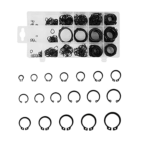 Hazrcvr Sprengring Set 300 Stück Externe Sicherungsring Sortiment Set Sprengring Sortiment Sortiment Schwarz Sicherungsring Kit mit Einer Kunststoffbox für Sprengring Innen Außen Hazrcvr Sprengring Set 300 Stück Externe Sicherungsring Sortiment Set Sprengring Sortiment Sortiment Schwarz Sicherungsring Kit mit Einer Kunststoffbox für Sprengring Innen Außen von Hazrcvr