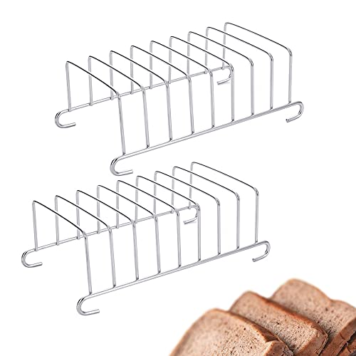 Hazrcvr Toastständer Edelstahl 2 Stücke Toast Rack Brothalter Brotregal Toast Aufbewahrungsregal Toast Servieren Brotregal Toasthalter 304 Edelstahl Serviettenständer für Toast von Hazrcvr