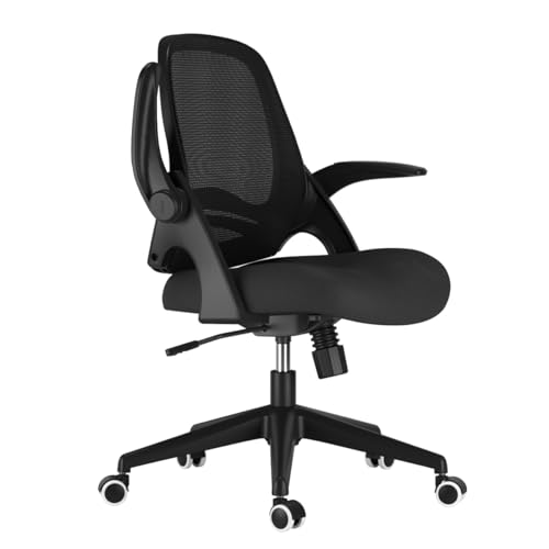 Hbada Bürostuhl Ergonomisch Schreibtischstuhl mit hochklappbaren Armlehnen, Höhenverstellbarer, Mesh Computerstuhl Leichter Stuhl, Schwarz Hbada Bürostuhl Ergonomisch Schreibtischstuhl mit hochklappbaren Armlehnen, Höhenverstellbarer, Mesh Computerstuhl Leichter Stuhl, Schwarz von Hbada