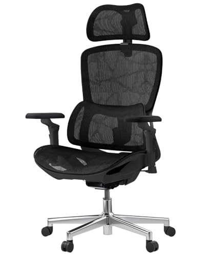 Hbada E2 Bürostuhl Ergonomisch Schreibtischstuhl mit Verstellbarer 3D-Armlehne, Bürodrehstuhl - 3D Verstellbare Kopfstütze, 3D-Lendenwirbelstütze, Schwarz Hbada E2 Bürostuhl Ergonomisch Schreibtischstuhl mit Verstellbarer 3D-Armlehne, Bürodrehstuhl - 3D Verstellbare Kopfstütze, 3D-Lendenwirbelstütze, Schwarz von Hbada