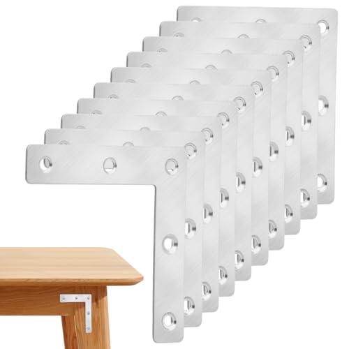 10 Stcs 80 × 80 mm Edelstahl flache Eckspangen l Klammern für Holz, Tisch, Stuhl, Schrank, Sofa, Bett und Türverstärkung. 10 Stcs 80 × 80 mm Edelstahl flache Eckspangen l Klammern für Holz, Tisch, Stuhl, Schrank, Sofa, Bett und Türverstärkung. von Hbbgdiy