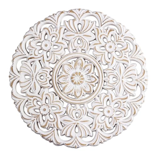 12 Zoll geschnitzte Holzwandkunst rustikal runde Holzwanddekoration für Wohnzimmer Schlafzimmer Küche Badezimmer Vintage Shabby Chic Plaque Ornament 12 Zoll geschnitzte Holzwandkunst rustikal runde Holzwanddekoration für Wohnzimmer Schlafzimmer Küche Badezimmer Vintage Shabby Chic Plaque Ornament von Hbbgdiy
