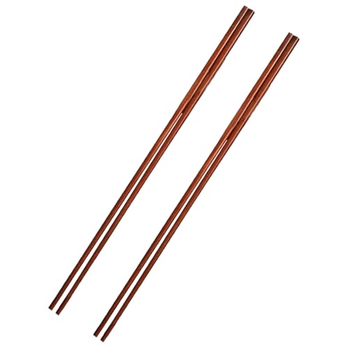 2 Paare 16, 5 Zoll Langes Holzkochkochstäbchen, wiederverwendbare natürliche Holzhackstangen für Wok Kochen Nudel Braten Heißtopf Küchenutensilien Gadgets Gadgets von Hbbgdiy