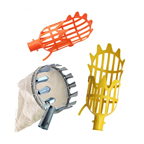 4PCS Teleskope Obstpicker -Werkzeuge Leichter Obstfänger mit Korb für Apfel, Pfirsich, Litchi, Kirsche, Bayberry, Hochbaumernte Hilfe von Hbbgdiy