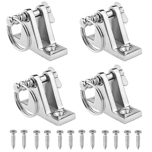 4pcs 316 Edelstahl Bimini-Top-Deckscharniere mit Stift und Ring, Hochleistungsboot-Baldachin-Hardware für einfache Installation, kostenlose Installationsschrauben. 4pcs 316 Edelstahl Bimini-Top-Deckscharniere mit Stift und Ring, Hochleistungsboot-Baldachin-Hardware für einfache Installation, kostenlose Installationsschrauben. von Hbbgdiy