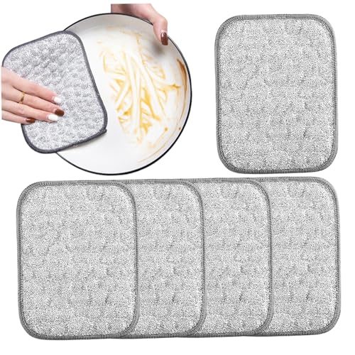 5pcs Multipurpose Draht Spüllappen Doppelschicht wiederverwendbares Geschirrtücher Drahtschale für Küchenreinigung Nass und trocken Gebrauch Haushaltsreinigungstuch 5pcs Multipurpose Draht Spüllappen Doppelschicht wiederverwendbares Geschirrtücher Drahtschale für Küchenreinigung Nass und trocken Gebrauch Haushaltsreinigungstuch von Hbbgdiy