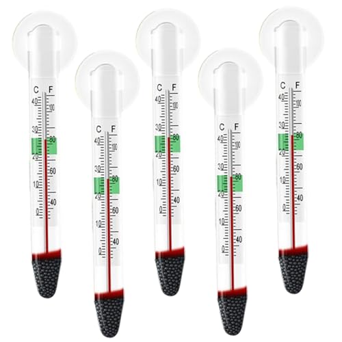 Aquarium -Thermometer, 5pcs Fischtankmesser mit Saugnetasse, schwimmendes Glas mit klarem Maßstab, Aquariumtemperaturmesser. Aquarium -Thermometer, 5pcs Fischtankmesser mit Saugnetasse, schwimmendes Glas mit klarem Maßstab, Aquariumtemperaturmesser. von Hbbgdiy