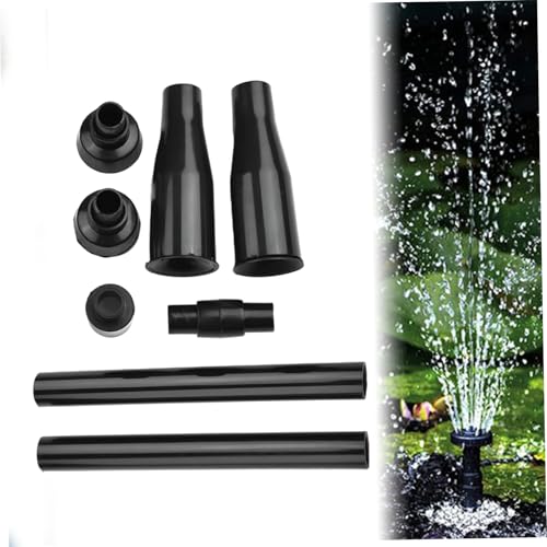 Hbbgdiy 1 Set Fountain Düse Set Multi -Kombination Black Plastic Fountain Spray Heads Wassersprinklerdüsen für Garten Teich Landschaft Pool Park Dekoration von Hbbgdiy