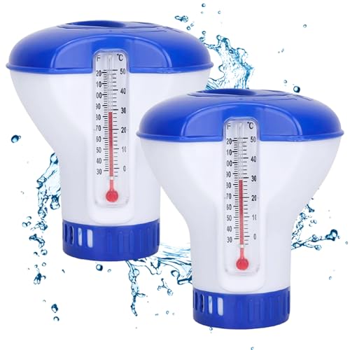 Hbbgdiy 2pcs 5 Zoll Automatische Pool -Chlor -Tablette -Floater mit gebautem Thermometer, Poolzubehör für Chlortafel, um das Schwimmwasser ausbalanciert und zu reinigen Hbbgdiy 2pcs 5 Zoll Automatische Pool -Chlor -Tablette -Floater mit gebautem Thermometer, Poolzubehör für Chlortafel, um das Schwimmwasser ausbalanciert und zu reinigen von Hbbgdiy