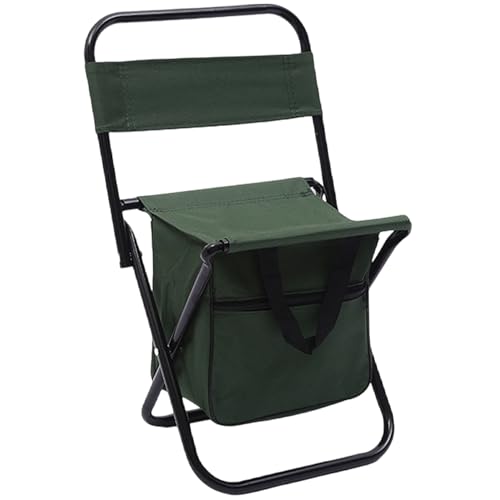 Hbbgdiy Angelstuhl mit Rücken- und Tragetasche, Klapphocker Oxford -Stofffischereistühle, tragbarer kompakter Stuhl für Campingjagdwanderungen von Hbbgdiy