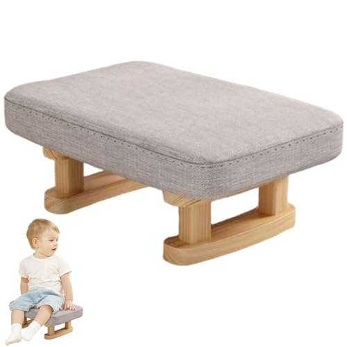 Hbbgdiy Fußhocker Ottoman 16x12 x 7 Zoll gepolsterte Fußruhe mit abnehmbaren Holzbeinen, Kleiner gepolsterter Ottoman für Couch, Sofa, Wohnzimmer, Schlafzimmer, Eingangs von Hbbgdiy