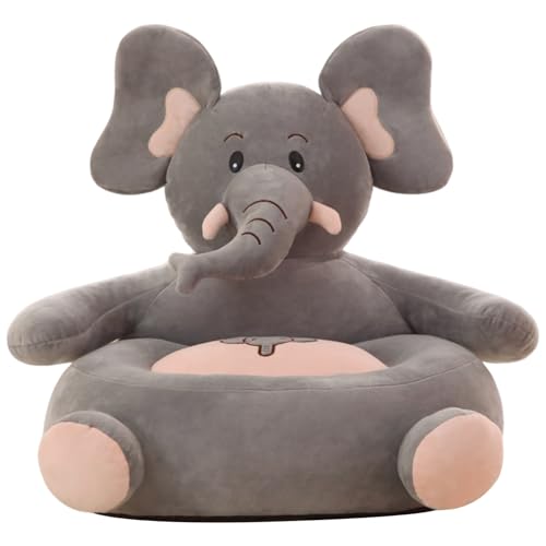 Hbbgdiy Kinder Sofa 19.7x19.7x17.7in gefüllt Plüsch Sessel Netter Elefant Kleinkind Sofa elastischer Baby Sessel Bequeme Spielzimmermöbel für Schlafzimmer Wohnzimmer Dekor von Hbbgdiy