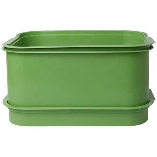 Hbbgdiy Microgreens Wachsen Tabletts BPA Free PP Stapelbare bodenfreie raumsparende Sprosatschalen für Bohnensprossen Alfalfa Brokkoli Weizengrass Innensaat Starter-Ausbreitung von Hbbgdiy